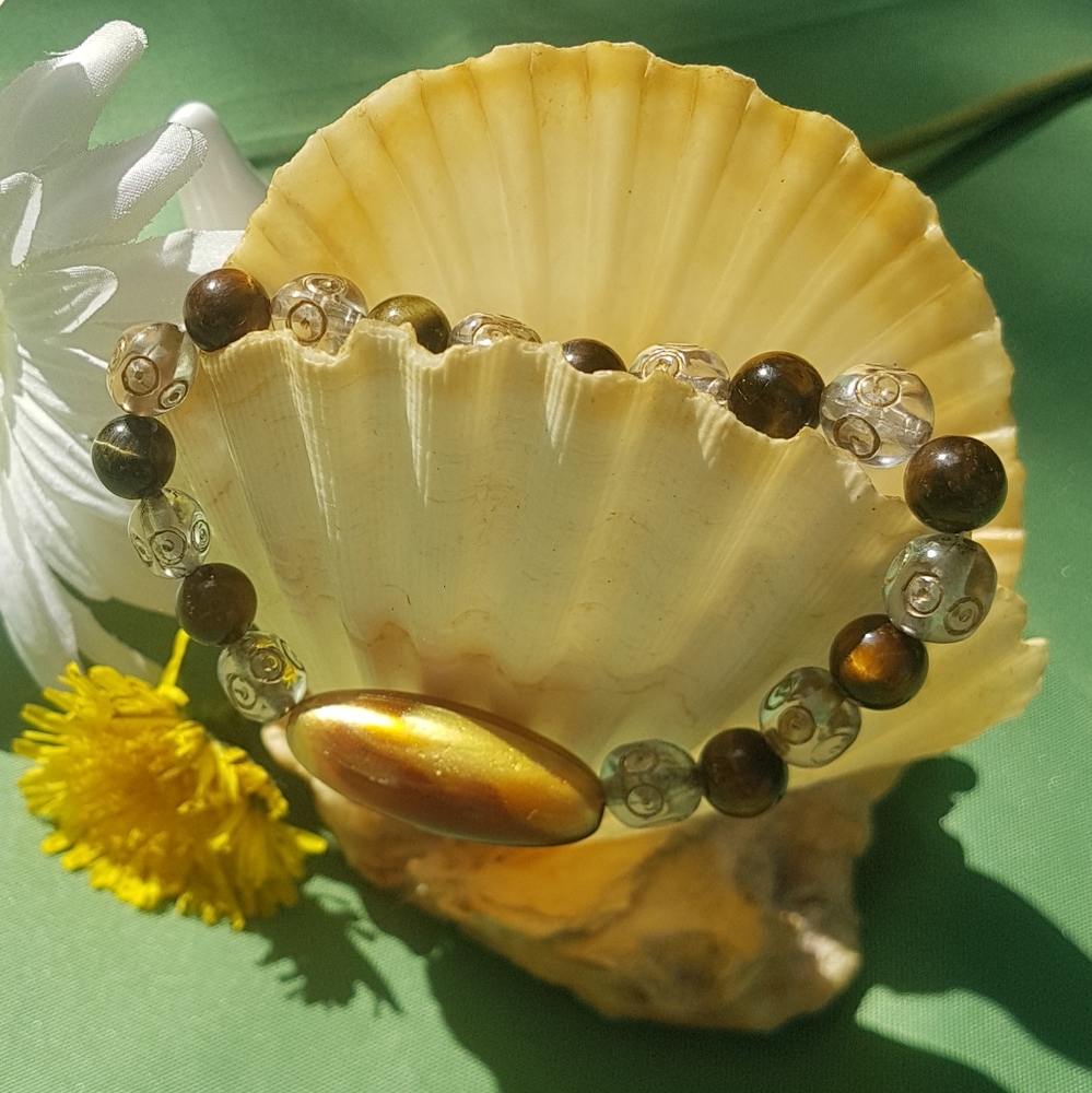 π― Tiger Eye Earth Rune Bracelet - Picture 7 of 10